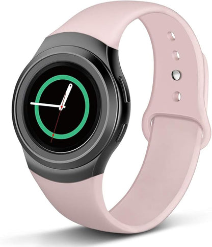 Compatible with Gear S2 Band, Soft Silicone Straps Sport Bands Adjustable Replacement Wristband Watch Bracelet for Samsung Gear S2 Smartwatch, Large Small
