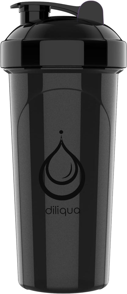 1 PACK, 24 oz Shaker Bottle with Powerful Wire Whisks for Protein Mixes | Leakproof Blender Shaker Bottle (Black)| BPA-Free & Dishwasher Safe | Shaker Cup for Protein Shakes