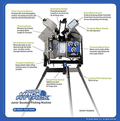 Junior Hack Attack Softball Pitching Machine by Sports Attack