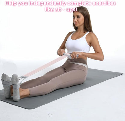 Multifunctional Tension Rope Set – Sit-Up Assistance, Knitted Fitness Equipment for Abdominal/Waist/Arm/Leg Stretching & Weight Loss Training，Gift a 90 Pound Knitted Resistance Strap