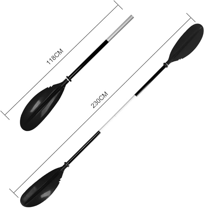 Kayak Paddle - Adjustable 2 Pieces Aluminum Alloy Shaft with Glass Fiber Blade for Surfing,Oar Fishing Easy Packable Travel