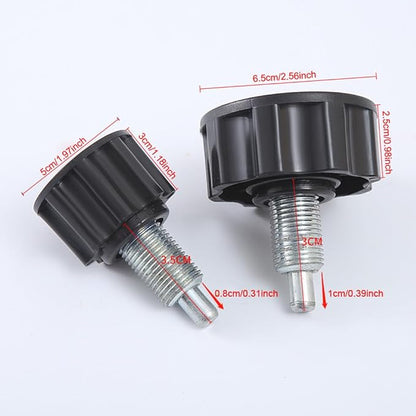 2 Pack Exercise Bike Pull Pin Spring Knob Replacement Universal M16 Pop Screw Height Adjust Locking Grip for Statioanry Cycling Bicyle Fitness Equipment Machines Weight Bench Bikes