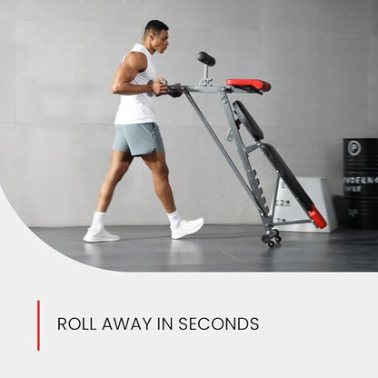 Finer Form Multi-Functional FID Weight Bench for Full All-in-One Body Workout – Hyper Back Extension, Roman Chair, Adjustable Ab Sit up Bench, Incline Decline Bench, Flat Bench