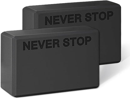 KEEP Yoga Block, High-Density EVA Foam 2 Pack Yoga Block with Non-Slip Textured Surface, Supportive, Lightweight - Ideal for Yoga, Pilates, and Stretching Exercises
