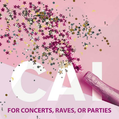 Hair Glitter Gel – 3 Oz Chunky Iridescent Holograph Stars & Moon, Cosmetic-Grade Glitter for Hair, Body & Face for Kids and Women, Applies Smoothly & Washes Off Easily - Rose/Gold 2Pack