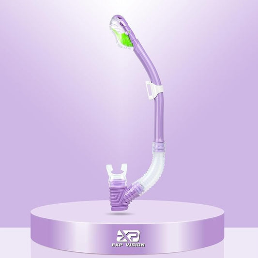 Dry Snorkel for Kids, Ultimate Snorkel Tube for Snorkeling, Freediving & Swimming, Easy-Breath Technology, Top-Mounted Dry Valve & Food-Grade Silicone Mouthpiece