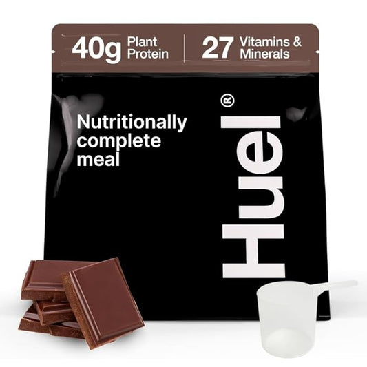 Huel Black Edition | Chocolate 40g Vegan Protein Powder | Nutritionally Complete Meal | 27 Vitamins and Minerals, Gluten Free | 17 Servings