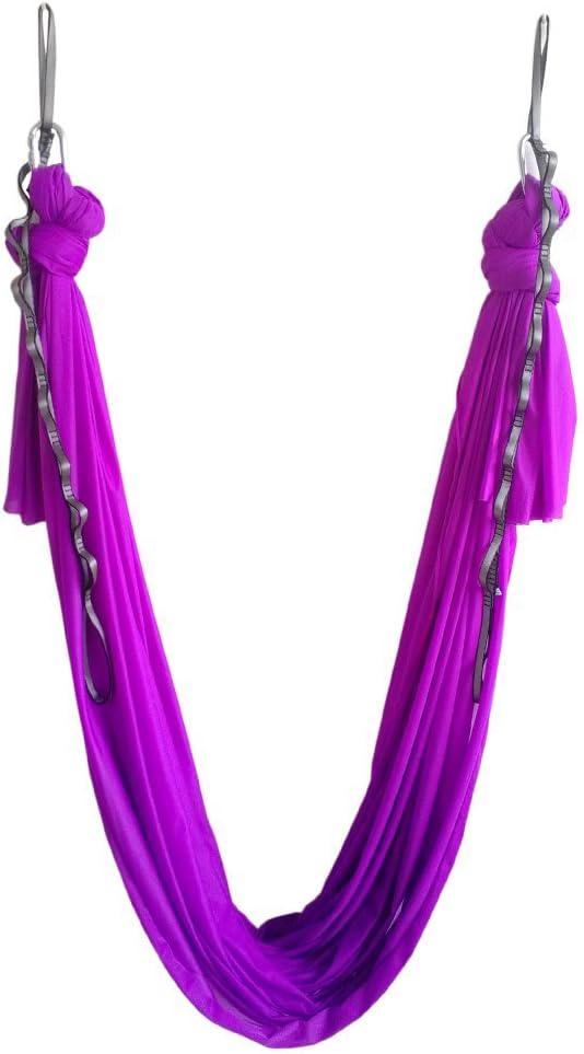 Aerial Yoga Hammock 5.5 Yards Yoga Swing Pilates Silk Home Gym Fitness Include hardware,Daisy Chain, Pose Guide