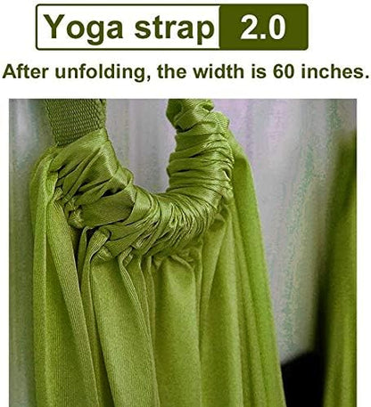 Yoga Stretching Strap, Adjustable Height Leg Stretcher Waist Back Stretch Band Aerial Yoga, Anti-gravity Inversion Exercises Door Flexibility Tensile Trainer for Rehab Pilates Dance Splits