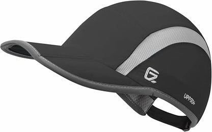 GADIEMKENSD Reflective Folding Outdoor Hat Unstructured Design UPF 50+ Sun Protection Sport Hats for Womens and Mens