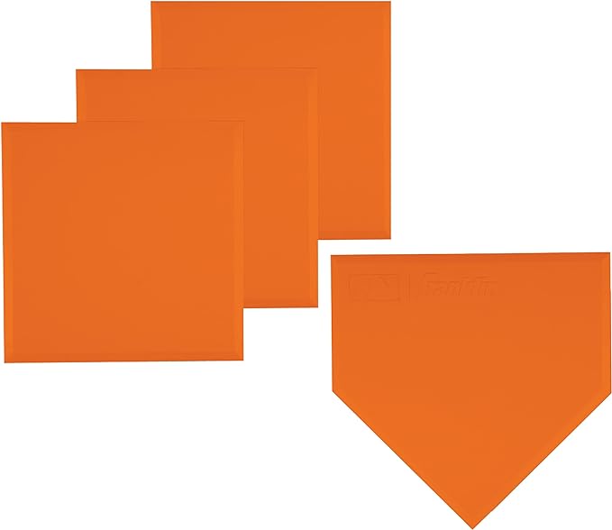 Franklin Sports MLB Baseball Base Set - Throw Down Rubber Bases for Baseball + Softball with Home Plate - Portable Backyard Baseball, Softball, Kickball Bases