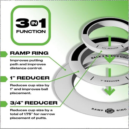 3-Piece Putting Ring Set, Putting Green Indoor Ramp Ring & Hole Reducers for Ultimate Precision Golf Practice, Usabe for Indoor Golf Hitting Mat & Putting Green Outdoor, Golfing Gifts for Men & Women