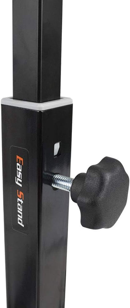 Ibera Bike Stand for 20"-29" - Bicycle Stand for Regular Tires with Non-Scratch & Foldable Steel Frame Design - Adjustable Height & Floor-Mounted Bicycle Storage for Garage, Home or Workshop