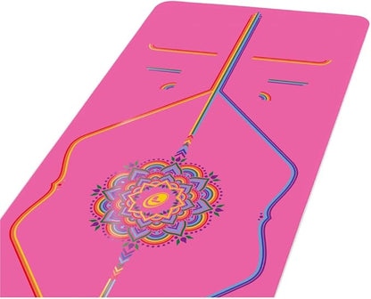 Liforme Printed Yoga Mat Collection - Free Yoga Bag Included - Patented Alignment System, Warrior-like Grip, Non-Slip, Eco-friendly, Sweat-resistant, Long, Wide and Thick for Comfort