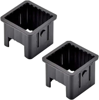 2 Pack Square Tube Inserts Sleeve Converter Edge Length 50mm to 40mm PE Inner Adapter for Glide Tubes Sliding Height Fitness Equipment Training Exercise Machine