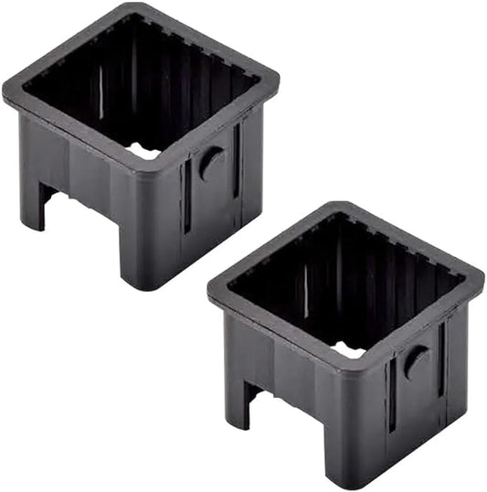 2 Pack Square Tube Inserts Sleeve Converter Edge Length 50mm to 40mm PE Inner Adapter for Glide Tubes Sliding Height Fitness Equipment Training Exercise Machine