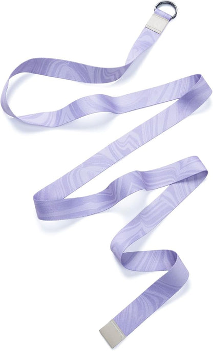 yogadesignlab YOGA DESIGN LAB | The Yoga Strap | Luxurious, Extra Long, Super Soft, Eco Printed | Studio Quality, Adjustable | Safely Stretch Further and Hold Longer | 8 ft Long
