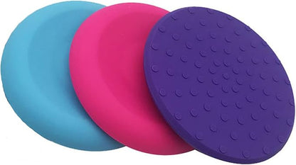 Silicone disc yoga anti-slip mat, fitness sports knee and elbow pads disc mat(Light Blue)