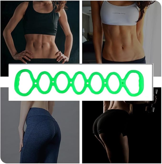 7 Ring Stretch Resistance Exercise Band, BetterJonny Workout Bands Yoga Stretching，Foot, Leg and Arm Exerciser for Home or Fitness Center Workout Walking Exercise