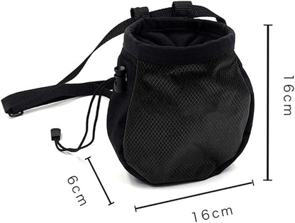 Climbing Chalk Bag - Adjustable Black Chalk Bag for Rock Climbing Equipment
