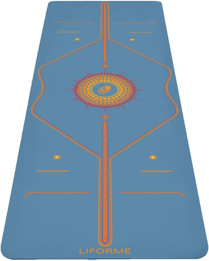 Liforme Printed Yoga Mat Collection - Free Yoga Bag Included - Patented Alignment System, Warrior-like Grip, Non-Slip, Eco-friendly, Sweat-resistant, Long, Wide and Thick for Comfort