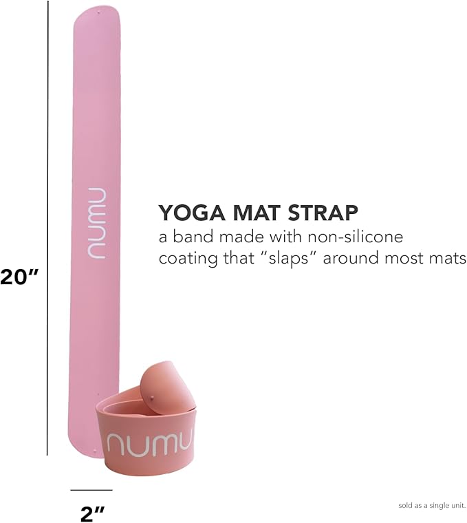 Numu Yoga Mat Strap Slap Band - Easy Snap On to Keep Exercise Mat Tightly Rolled and Secured for Yoga Mat Storage and Travel