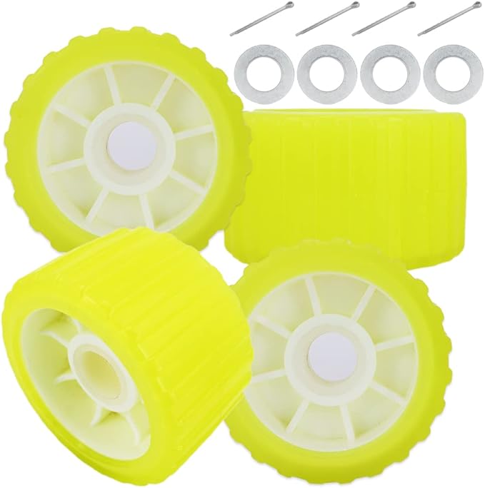 3 Inch Width x 5 Inch OD Ribbed Wobble Roller Kit/Poly Ribbed Wobble Roller