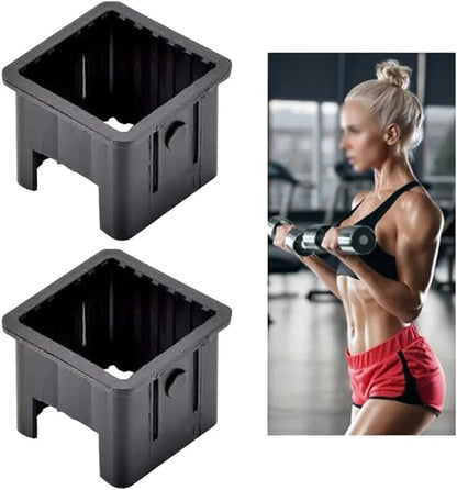 2 Pack Square Tube Inserts Sleeve Converter Edge Length 50mm to 40mm PE Inner Adapter for Glide Tubes Sliding Height Fitness Equipment Training Exercise Machine