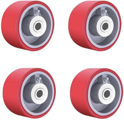 Heavy Duty Casters Wheels 4"5"6"8"DiameterX2"Width Industrial Caster Wheels Polyurethane Wheel with Capacity 800-1,500 lbs/pcs Used in,Trail Jack,Tool Box