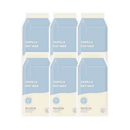 ESW Beauty Vanilla Oat Milk - Nourishing Plant-Based Milk Face Mask (6-Pack) - Calming with Vanilla & Oat for Sensitive & Rosacea-Prone Skin - Relieves & Balances