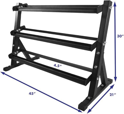 Rubber Hex Chrome Dumbbell Complete Package Set