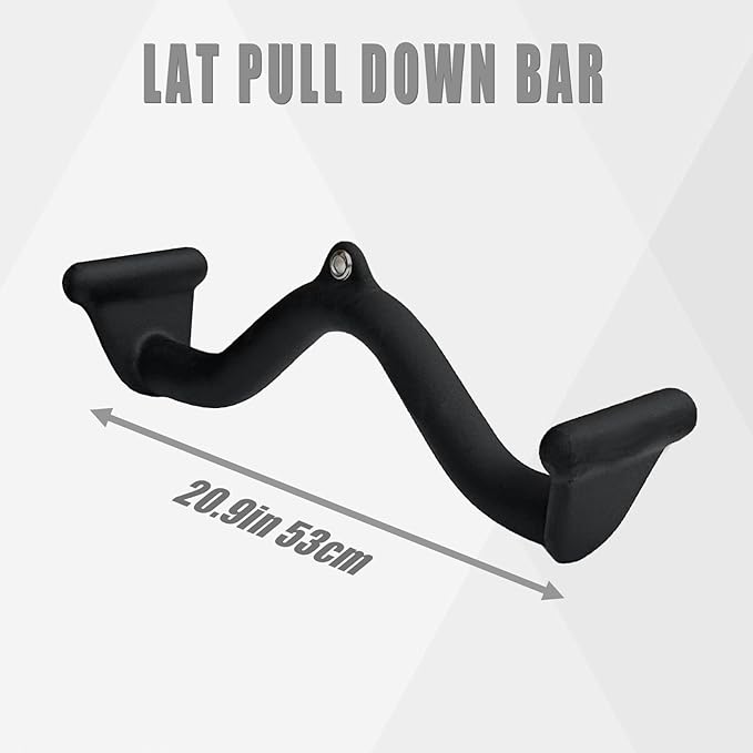 Lat Pulldown Bar - T Bar Row & Tricep Attachment for Home Gym Exercise