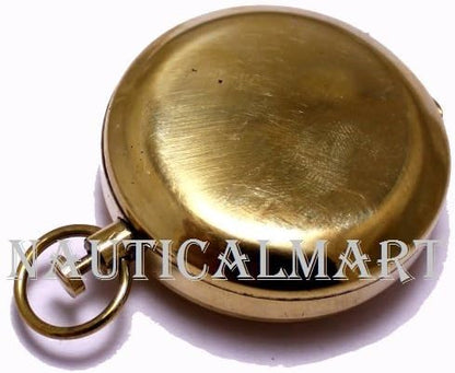 1.75" Classic Pocket Antique Style Camping Brass Push