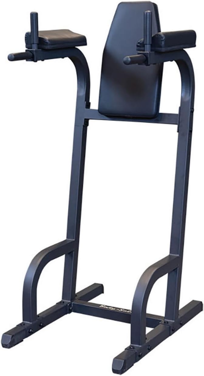 Body-Solid (GVKR60) Vertical Knee Raise with Dip Station for Abdominal and Core Training, Home and Commercial Gym