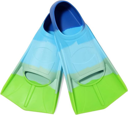 Kids Swim Fins,Short Kids Fins Youth Swimming Flippers for Lap Swimming Training for Children Girls Boys Beginners