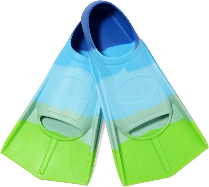 Kids Swim Fins,Short Kids Fins Youth Swimming Flippers for Lap Swimming Training for Children Girls Boys Beginners