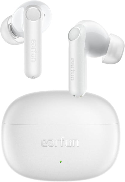EarFun Air Life Wireless Earbuds, 12mm Driver with Deep Bass, Bluetooth 5.4 in-Ear Earbuds, 4 Mics AI ENC Call, 35H Playtime, 30 Preset EQs Via App, Comfortable Fit, Fast Charging, IPX5, White