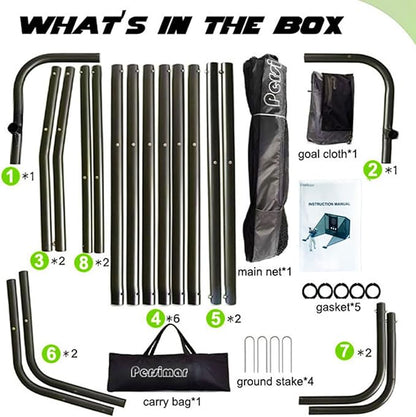 Golf Cage Practice Hitting Net,10x7ft Heavy Steel Frame with 2 Net Side Barriers,for Backyard Driving Chipping Swing Training, Home Range for Indoor& Outdoor.