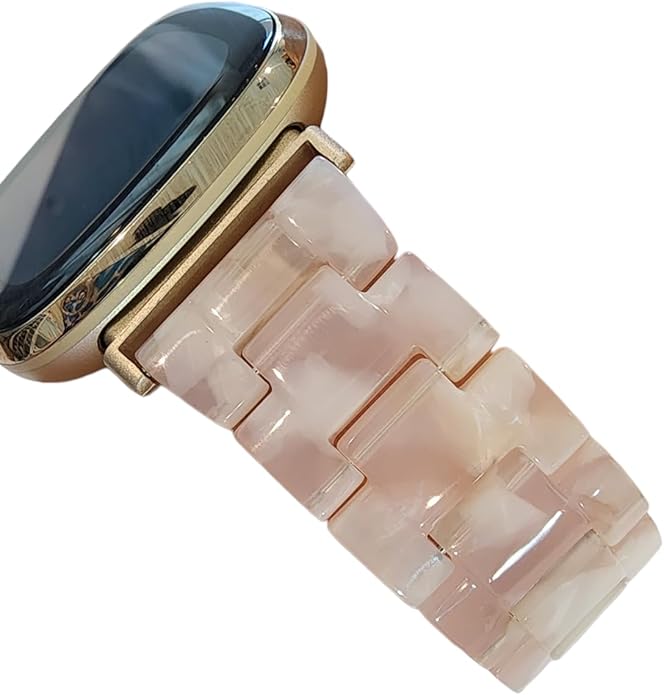 DSAAplus Compatible with Fitbit Versa4/Sense2/Versa3/Sense, Versa/Versa 2/Versa Lite/Versa SE Bands Resin Fashion Smartwatch Replacement Wristband Strap for Women Men