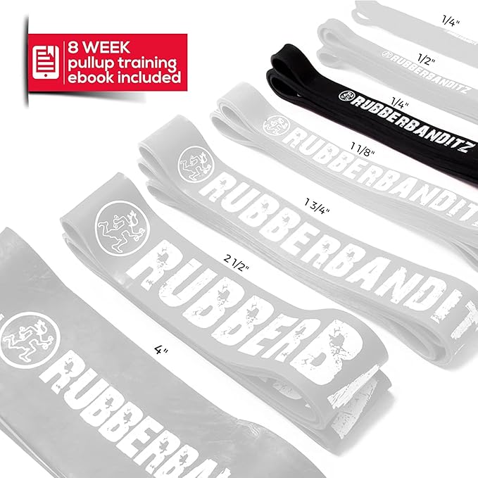 Rubberbanditz Pull Up Assist Resistance Bands Heavy Duty Loop Exercise Workout Bands for Powerlifting, Mobility, and Stretching