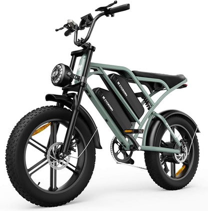 Electric Bike for Adults,Peak 1000W/1500W Motor,20/28MPH 55-150Mile ebikes for Adults with 10.4AH/13AH/26AH Battery,20" Fat Tire Electric Dirt Bike Commuting Off Road Ebike, UL2849