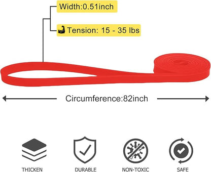 12-Pack Resistance Bands Set - Pull Up Assist, Strength Training & Physical Therapy for Home Gym | Exercise Loop Bands for Men & Women