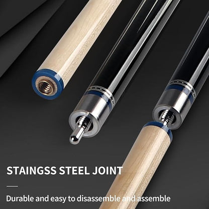 Kmise Professional Pool Cue Stick - 19 20 21oz Canadian Maple Cue Sticks, Low Deflection Shaft with Telescopic Carbon Fiber Extension, Pool Sticks for Aults, Billiard Cue Sticks with Leather Cue Case