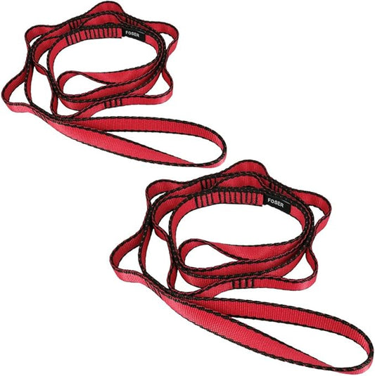 FOSER 2pcs Daisy Chains, Yoga Hammock Extension Strap, Adjustable Nylon Strap Fitness Pilates and Exercise Extend Strap
