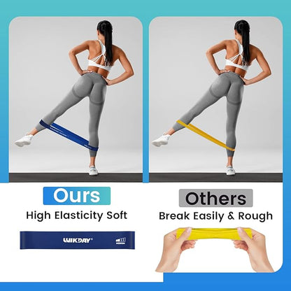 Resistance Bands for Working Out Exercise Loop Bands Workout Bands Set for Men Women Body Stretching, Crossfit Training, Home Workout, Physical Therapy, Booty Legs, Set of 5