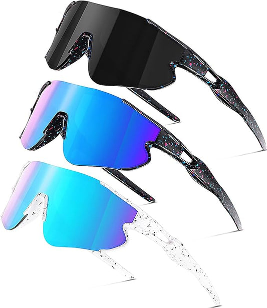 Kids Baseball Sunglasses for Boys Girls Youth Softball Cycling Sports Sunglasses UV400 Protection Age 5-12