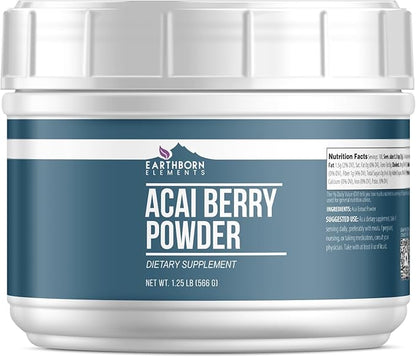 Earthborn Elements Acai Berry Powder, 1.25 lb, Superfood, Smoothies & Shakes