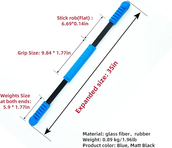 Elastic Fitness Stick Elastic Bar Body Exercise Bar Muscle Training for Exercise Tremor Stick Shoulder Rehabilitation Physical Therapy, Aerobics,Body Shaping Home Gym Yoga, Pilates