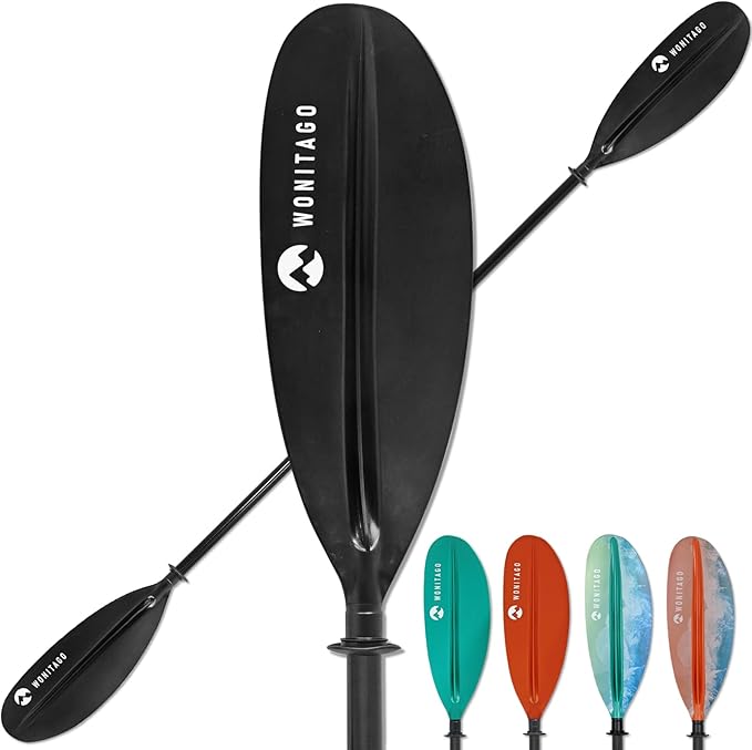 Kayak Paddles with Fiberglass Shaft and Reinforced PP Blade, Floating Adjustable Kayaking Oars, 3 Piece, 220-240 cm/86-94 Inches, 240-260 cm/94-102 Inches