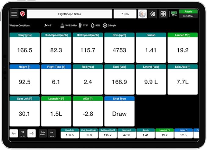 FlightScope Mevo+ GPS Launch Monitor and Golf Simulator | 20+ Swing Data Parameters with Multicam, 12 E6 Courses, 17 Practice Ranges and Games - for Indoor & Outdoor Use | Works with iOS and PC